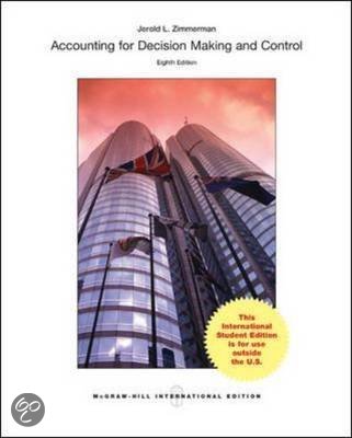 Samenvatting Boek MAC: Accounting for Decision Making and Control