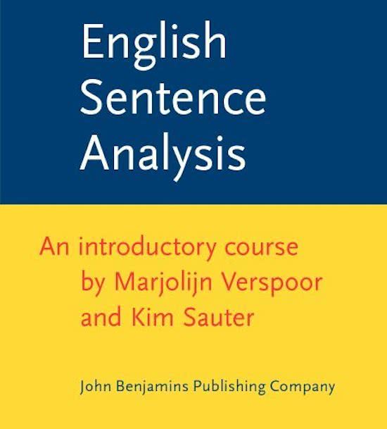 Summary English Sentence Analysis - Marjolijn Verspoor, Kim Sauter