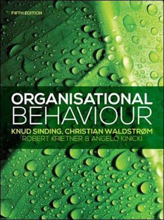 Summary Organisational Behaviour chapters 6-9 and 12-16 - Organisational Behaviour