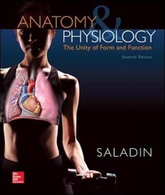 Test Bank For Anatomy & Physiology The Unity Of FormAnd Function  7th Edition by Kenneth S. Saladin