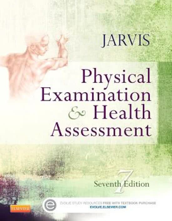JARVIS PHYSICAL EXAMINATION & HEALTH ASSESSMENT COMPLETE SOLUTION DOWNLOAD TO SCORE A+