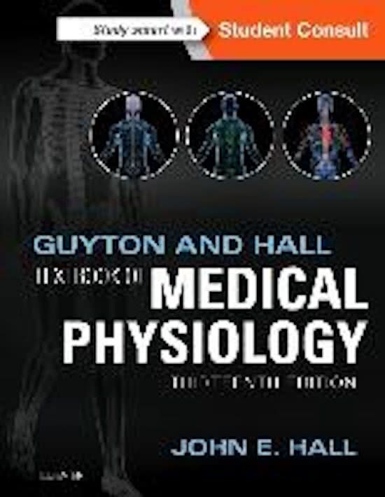 Guyton and Hall Textbook of Medical Physiology, Hall - Complete test bank - exam questions - quizzes (updated 2022)