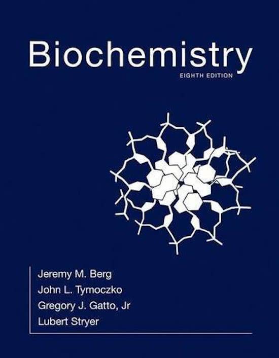 TEST BANK FOR BIOCHEMISTRY, 9TH EDITION, LUBERT STRYER, JEREMY BERG, JOHN TYMOCZKO, GREGORY GATTO