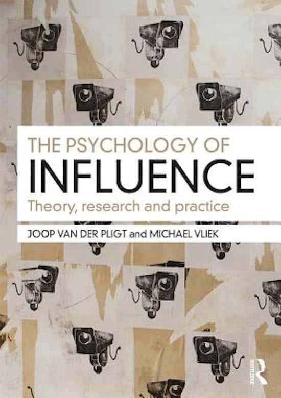 Summary The Psychology of Influence Pligt & Vliek-  The Psychology of Media and Communication (6464EC03Y_2324_S1)