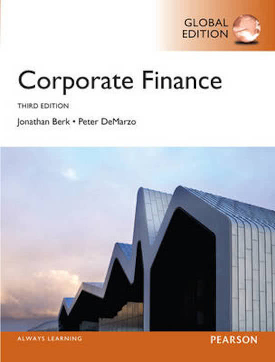 INCL ANSWERS Corporate Finance - Berk and DeMarzo - Summary ch 11, 12, 14, 15, 16, 18